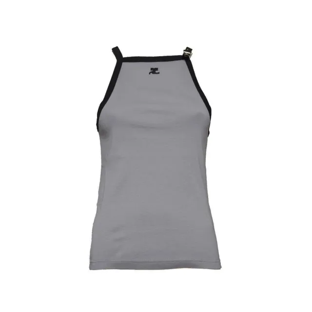 Courregès Buckle 124JDE067JS0070 canotta grigio-nero