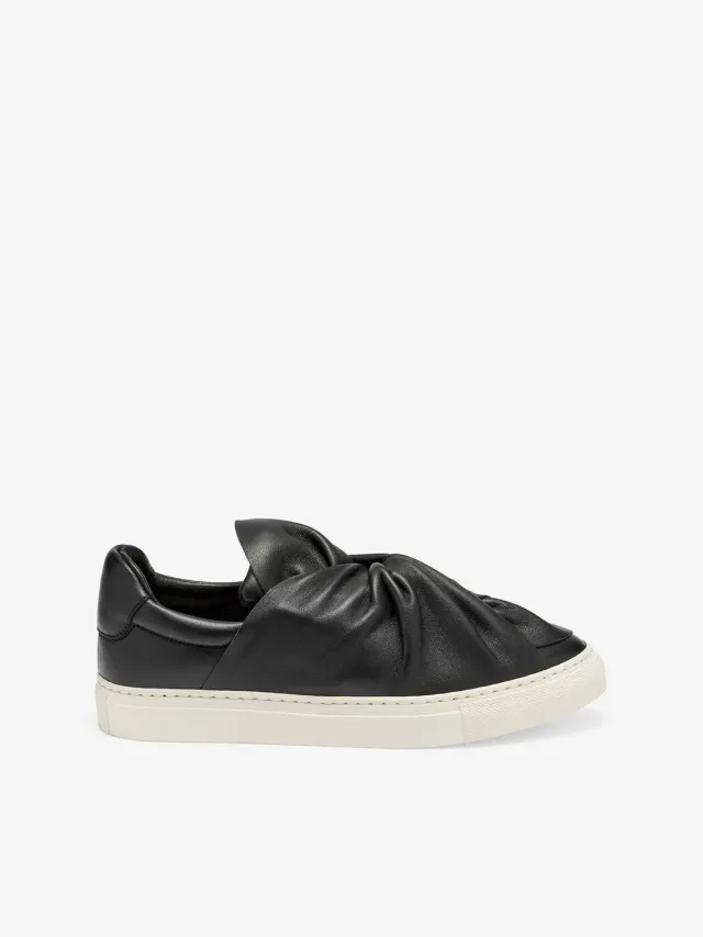 PORTS Bee sneakers pelle nero slip-on