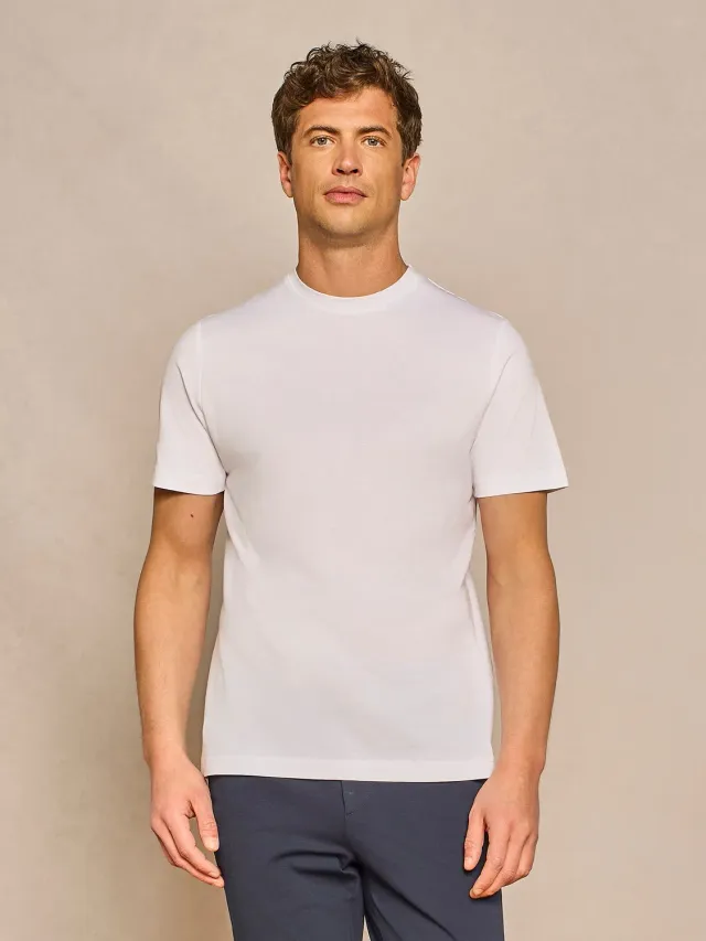 Paul Taylor t-shirt regular bianca fluid jersey leggera