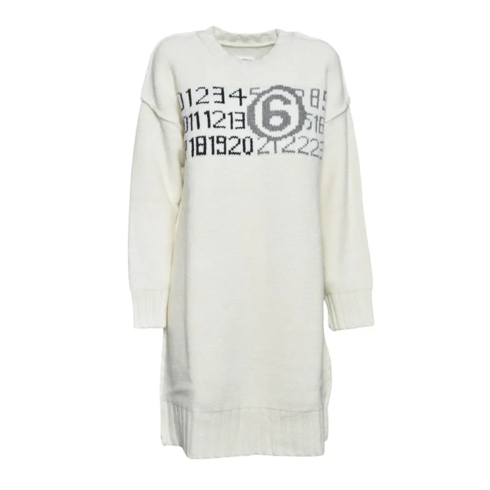 MM6 Maison Margiela M61050MM08VM6101 vestito panna lana