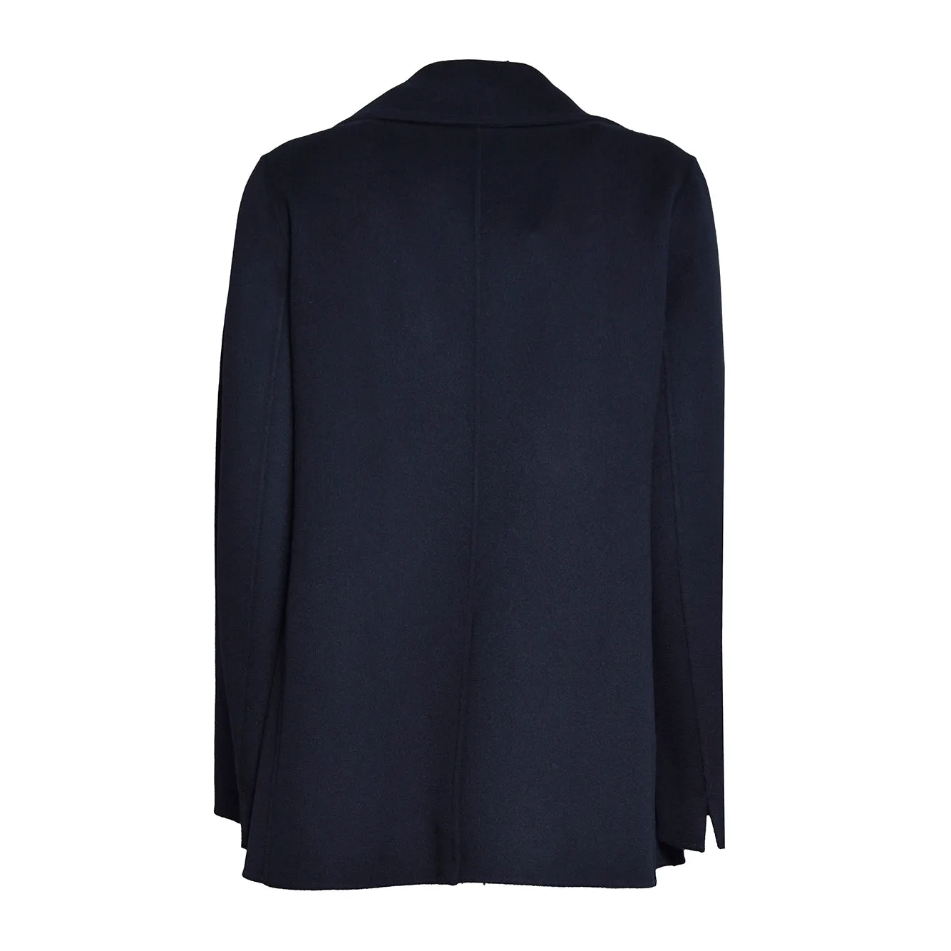S Max Mara Camilla cappotto donna blu notte lana vergine