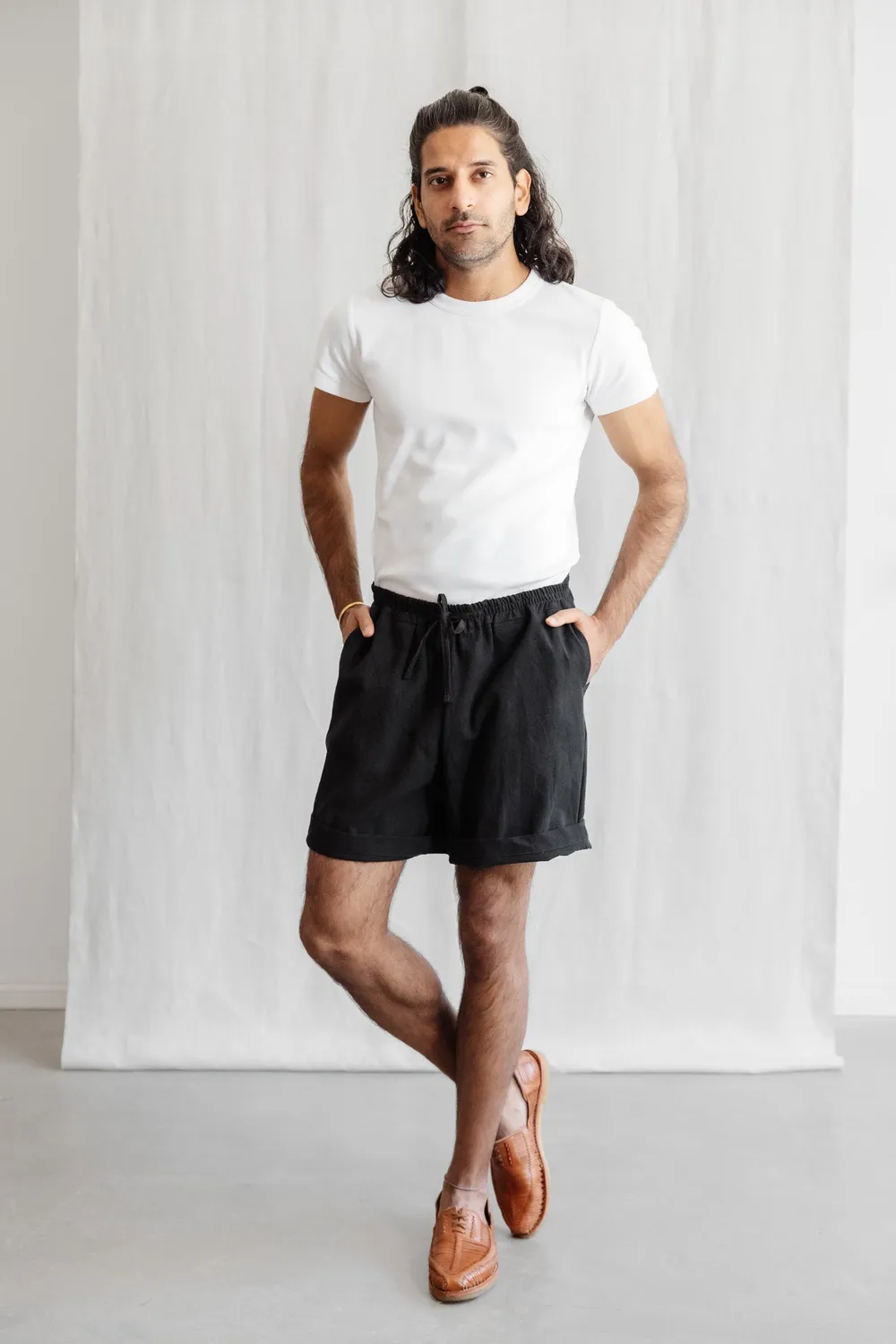 Jyoti Jhanvi pantaloncini cotone nero