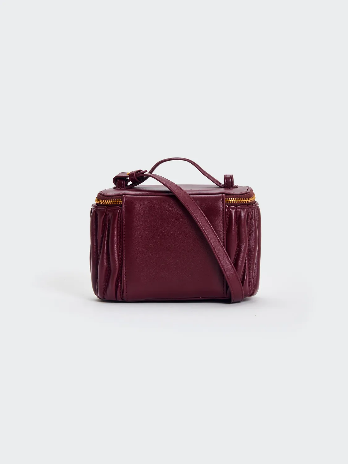 Vicolo Charlotte borsa secchiello melanzana trapuntata