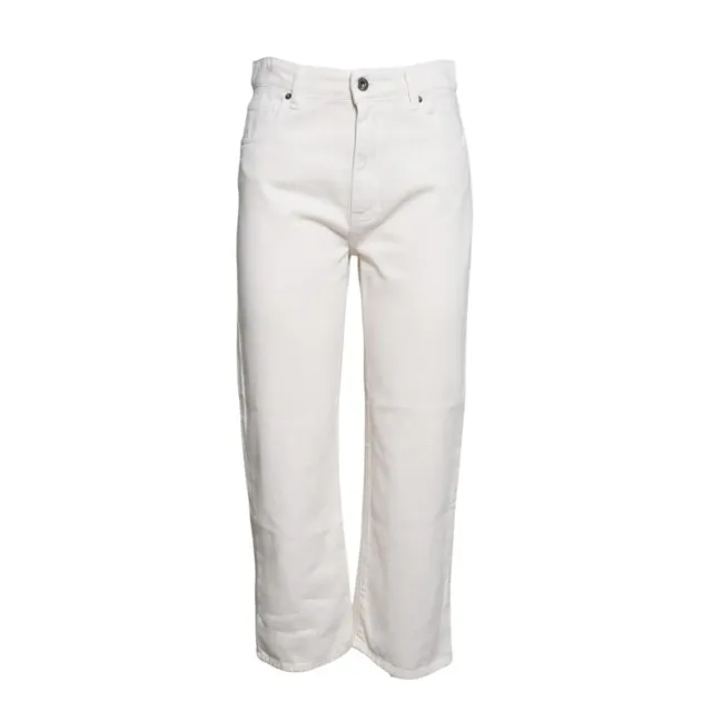 Solotre M1AB0165ABU02S pantalone donna cotone panna