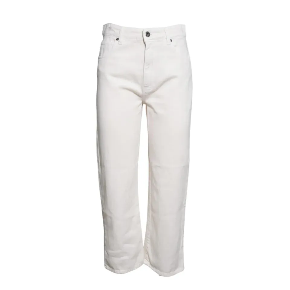 Solotre M1AB0165ABU02S pantalone donna cotone panna