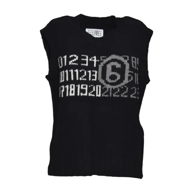 MM6 Maison Margiela M61049MM08VM6900 cardigan nero lana