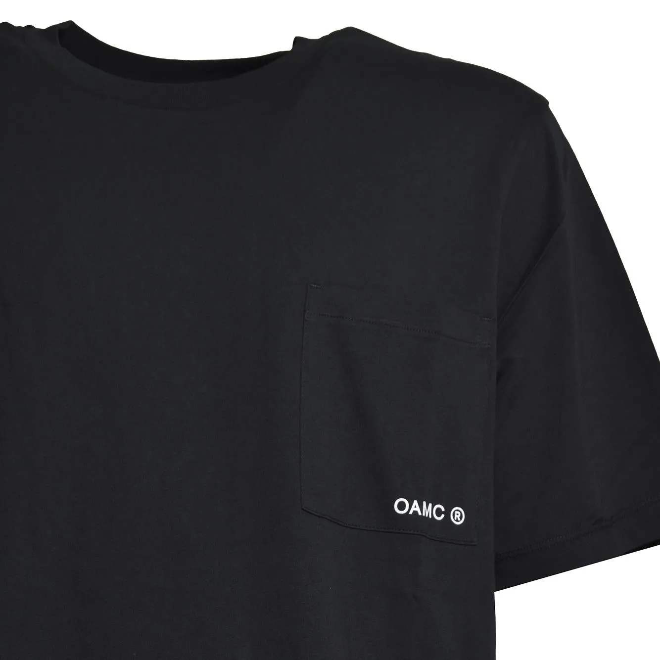 OAMC PCM3OT03DJE001 pocket tee t-shirt nera taglia M stencil