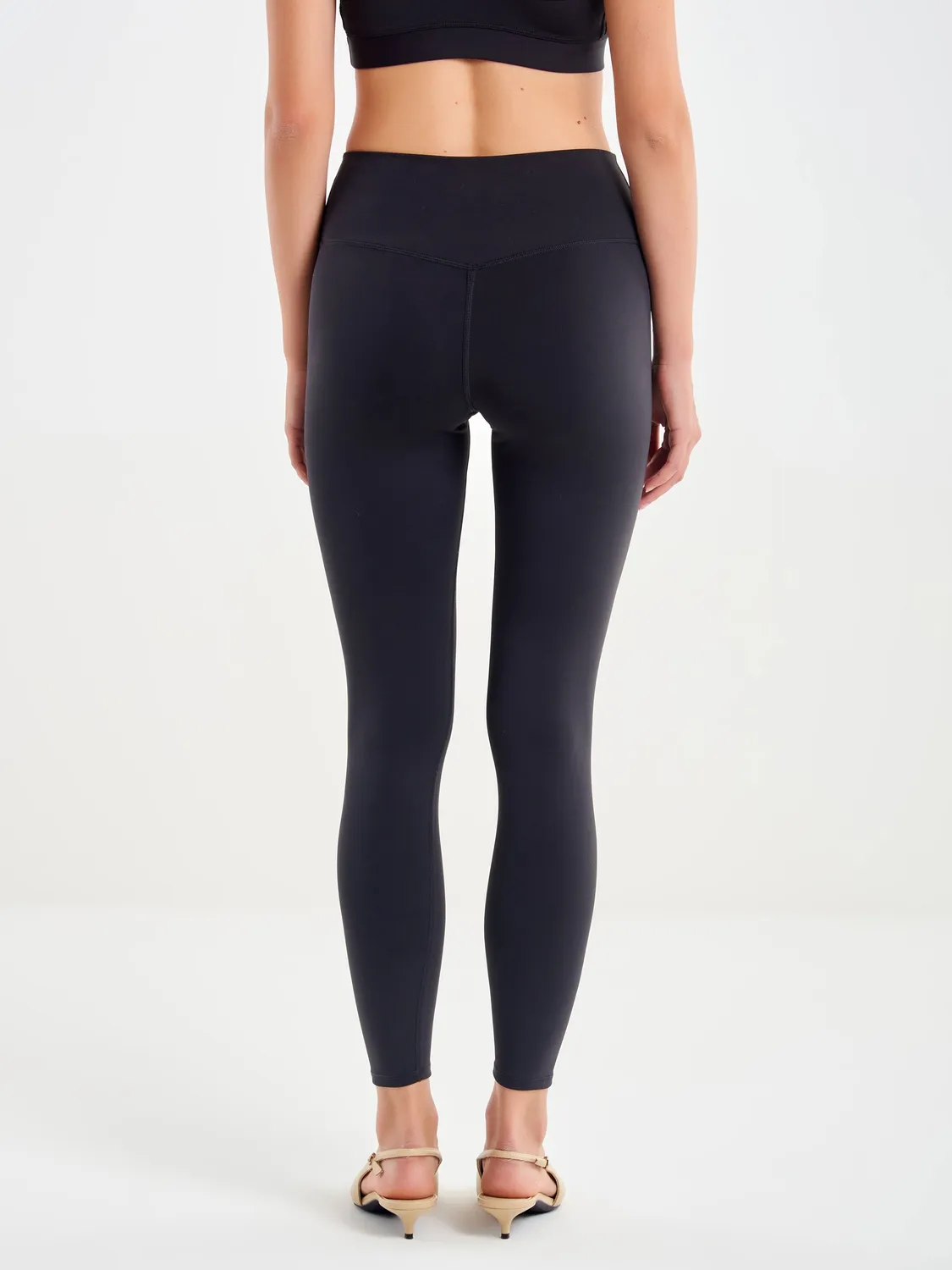 Vicolo Leggings Tecnico Nero Modellante Taglia S