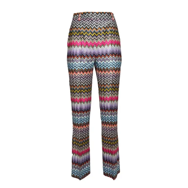 Missoni DS24SI1TBR00YB pantalone capri chevron multicolore