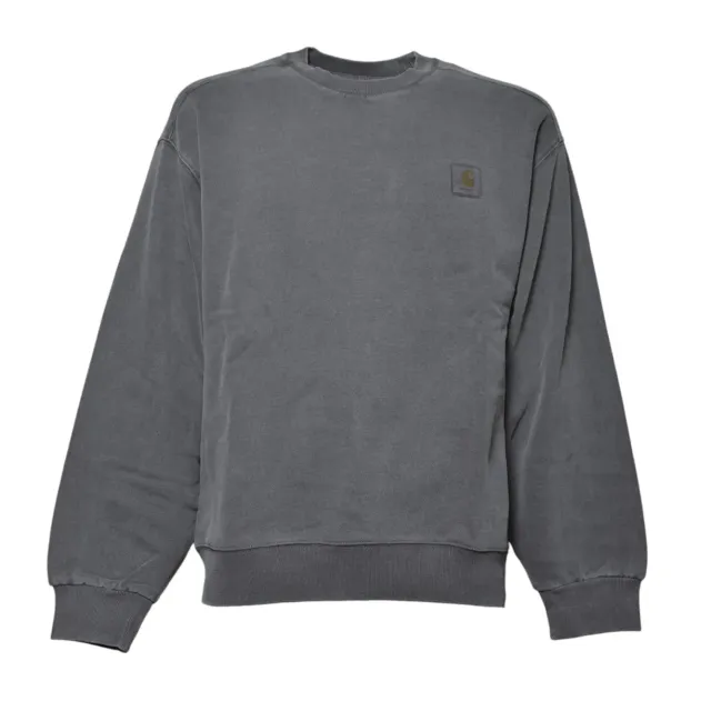 Carhartt WIP Vista I029522 felpa grigia in cotone
