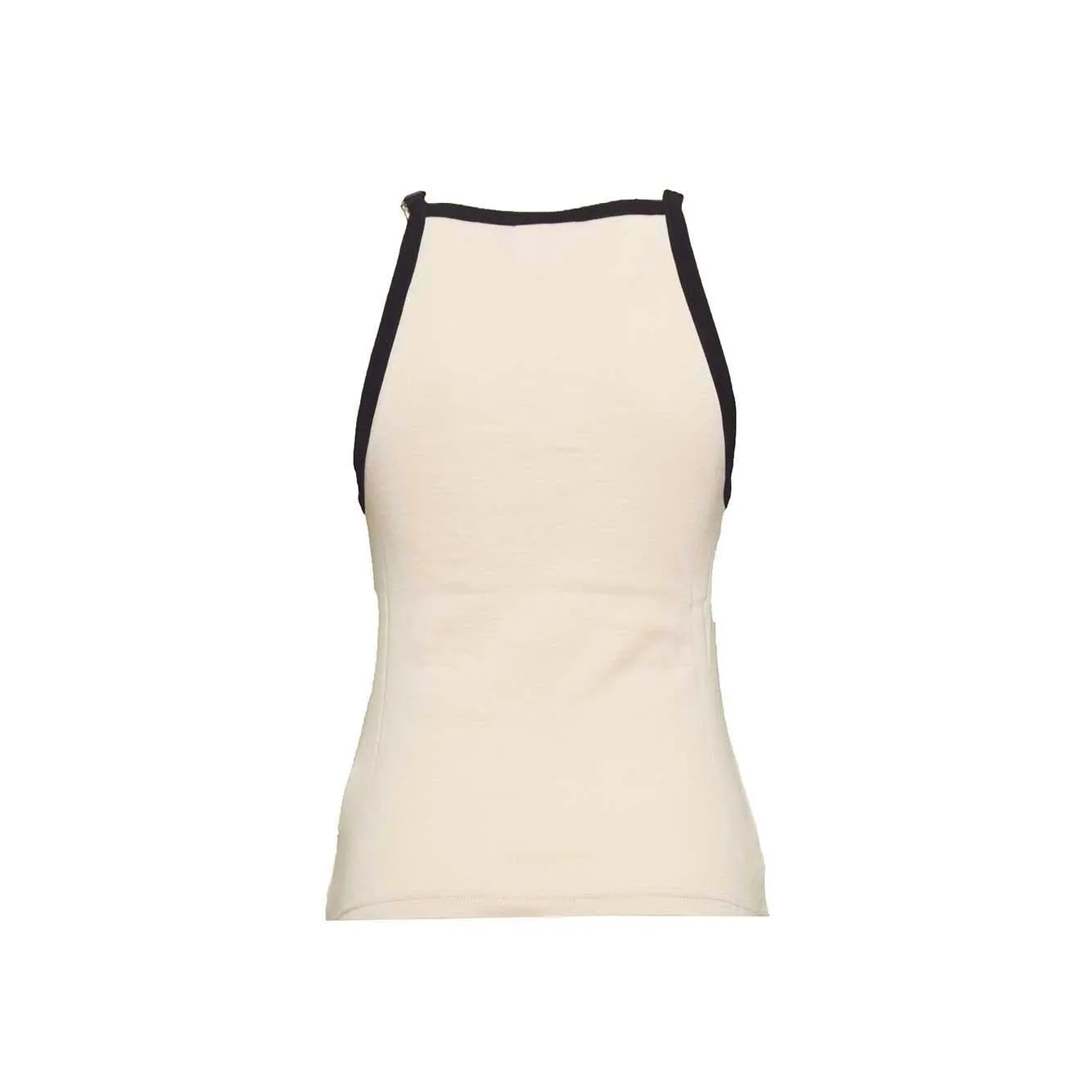 Courregès 124JDE067JS0070 canotta beige cotone slim