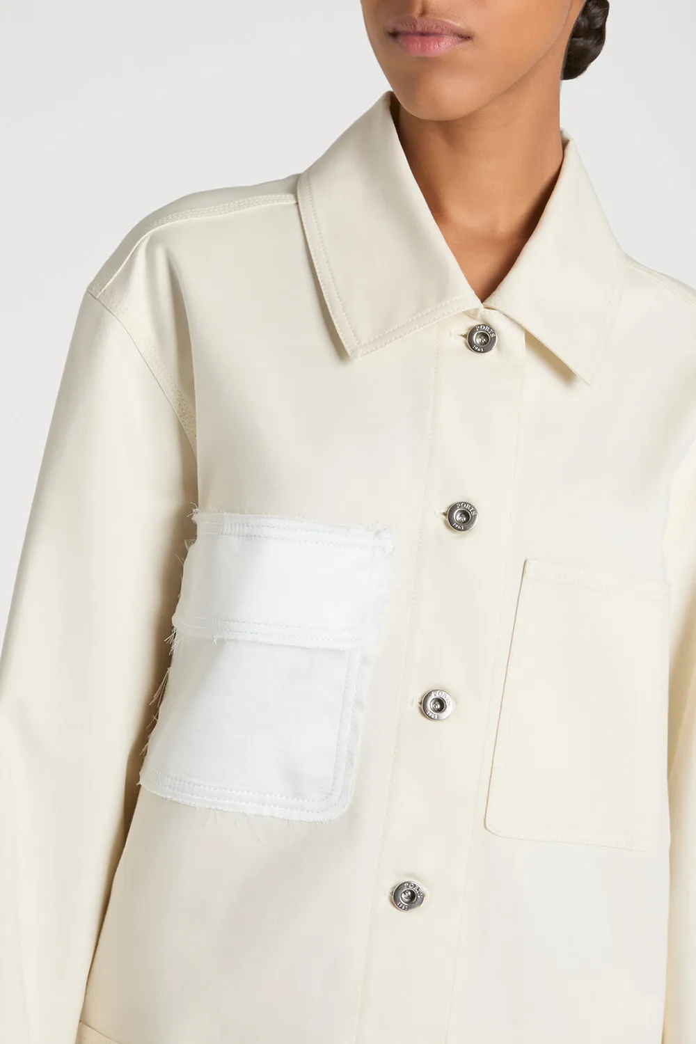 PORTS 1961 Chic Adventures parka optic white denim
