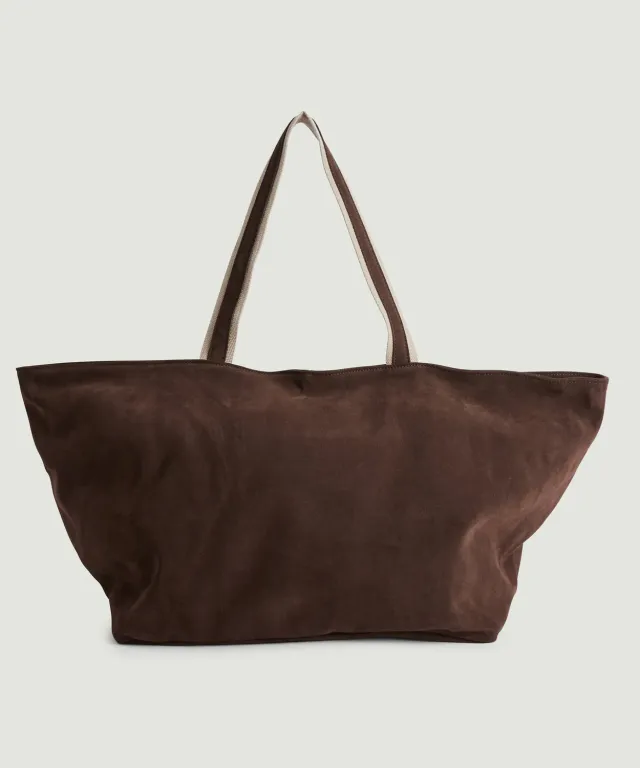 Rodier borsa tote Lou grande pelle marrone scuro
