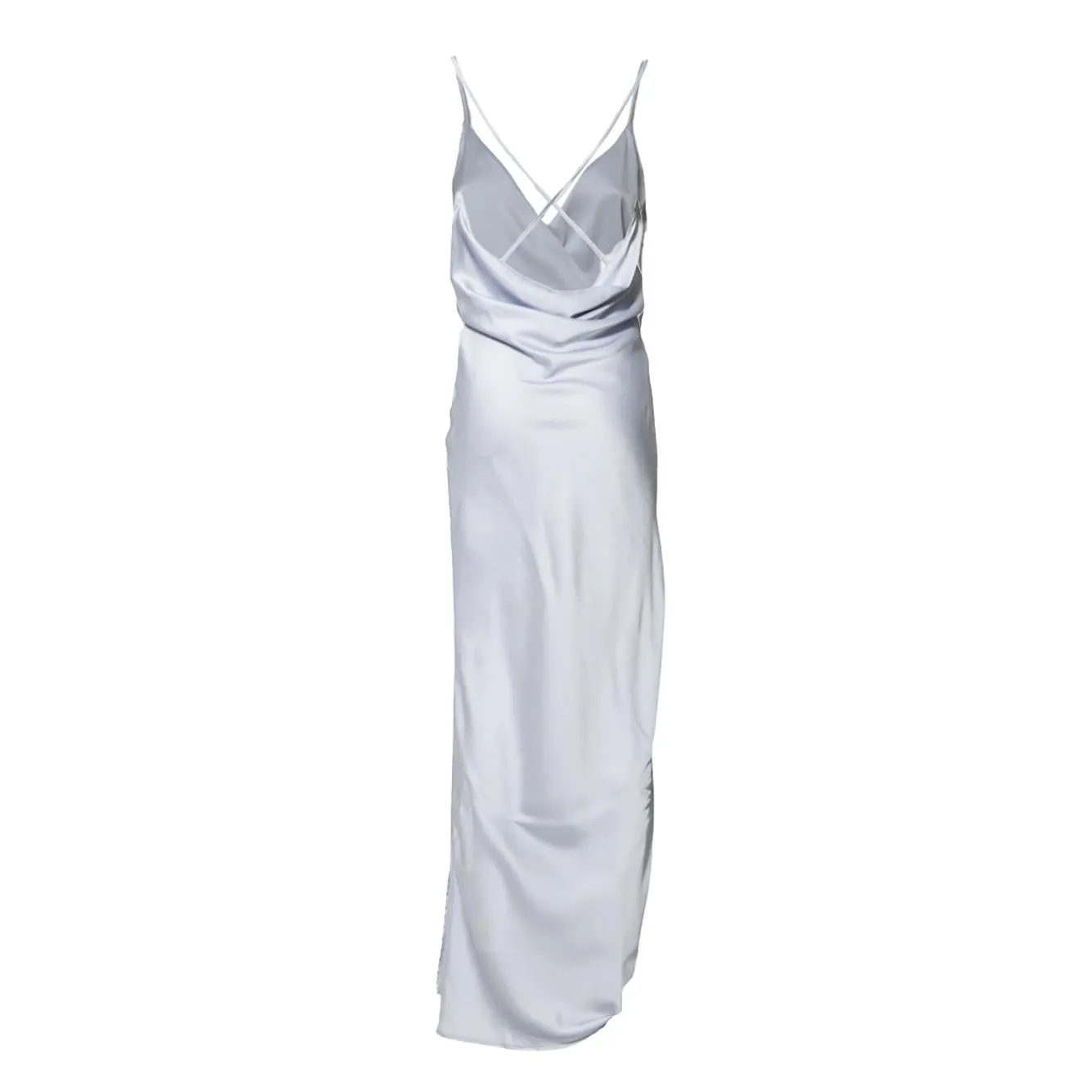 Nine Minutes 25SSNAB0020 abito sottoveste raso grigio chiaro