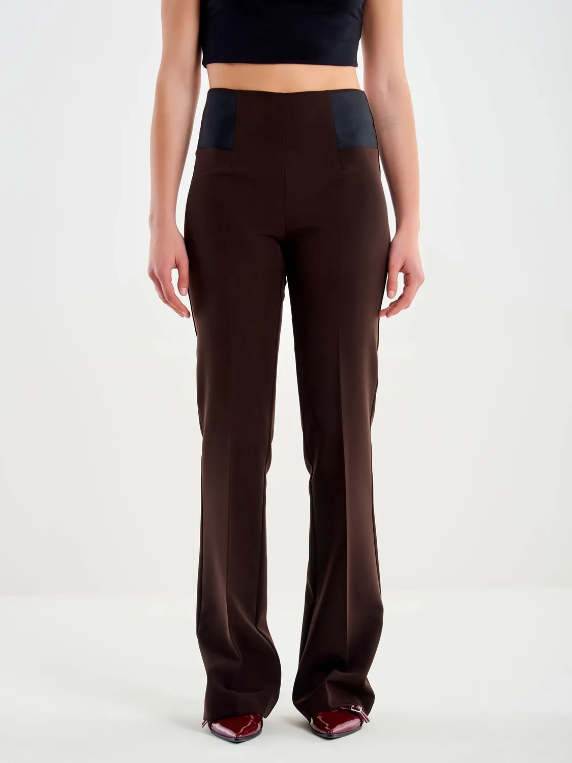 Vicolo Pantalone Dritto marrone cioccolato