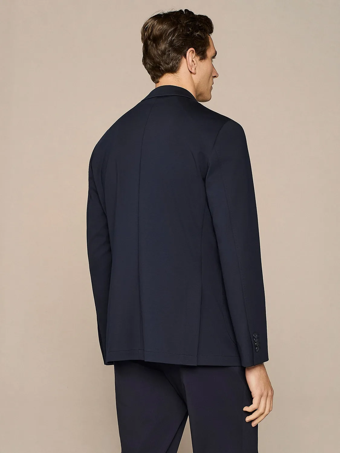 Paul Taylor giacca jersey blu navy sfoderata