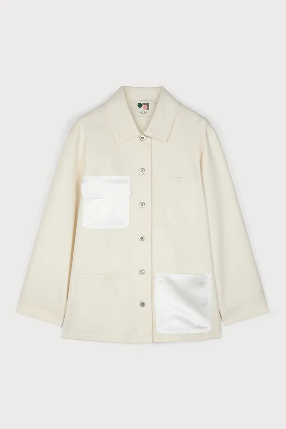 PORTS 1961 Chic Adventures parka optic white denim