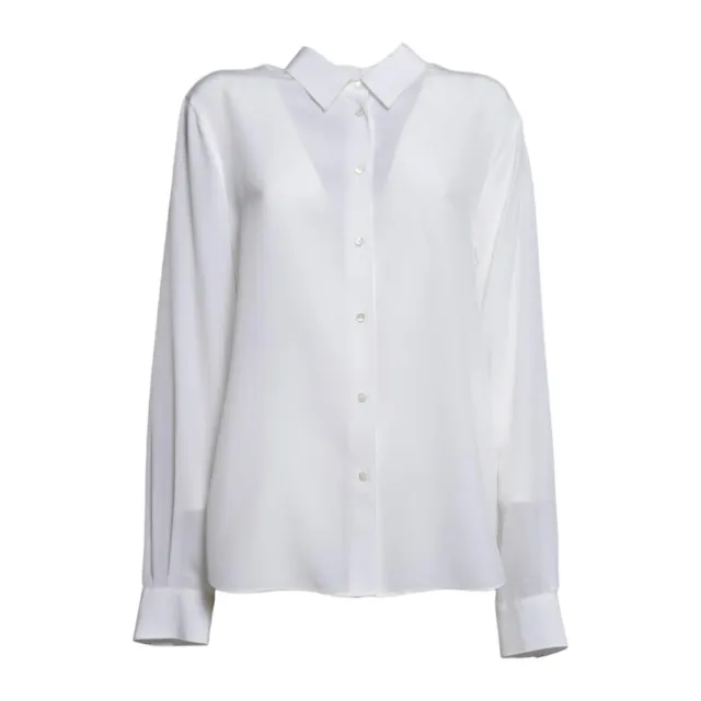 Aspesi 5422F753 camicia seta bianca