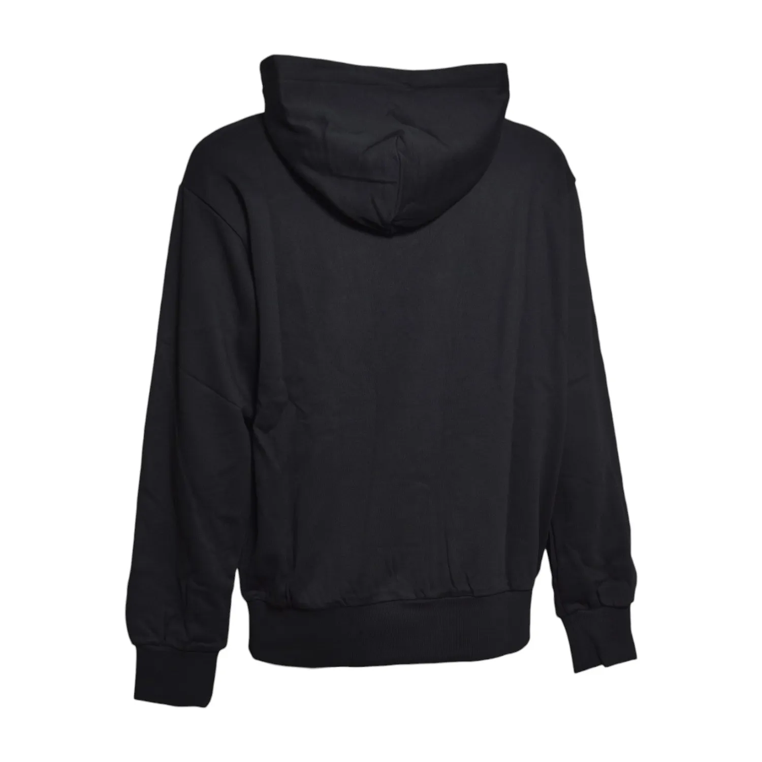 Evisu 2EAHTM5SW1252 felpa uomo nera cappuccio stampa