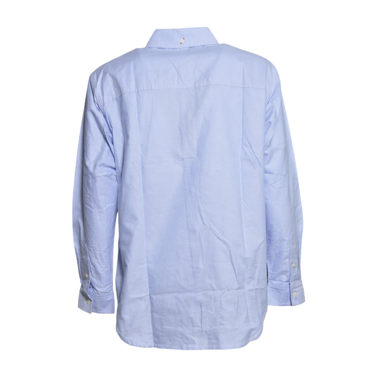 Evisu 2ESHTM5SL1243 camicia azzurra oxford gabbiano