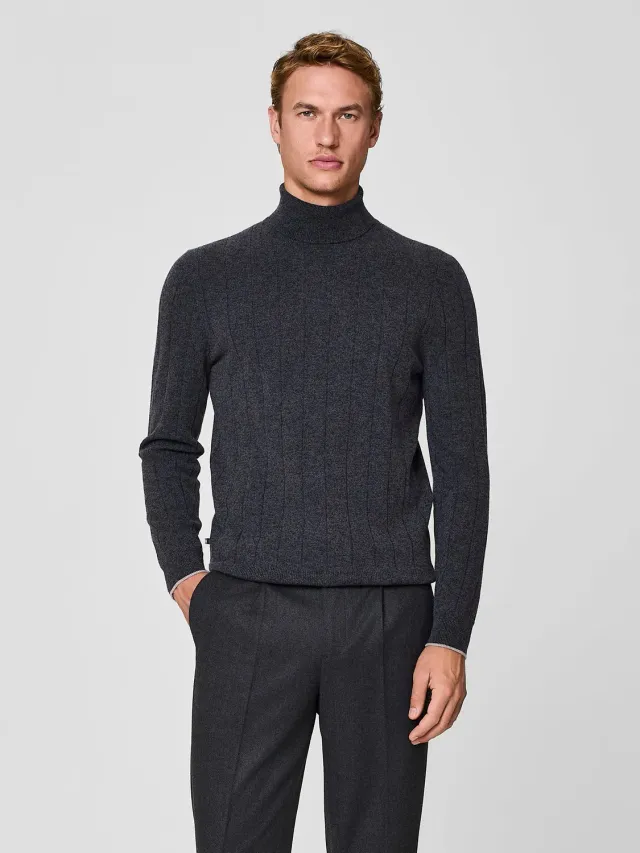 Paul Taylor Dolcevita Cashmere Lana Grigio Scuro