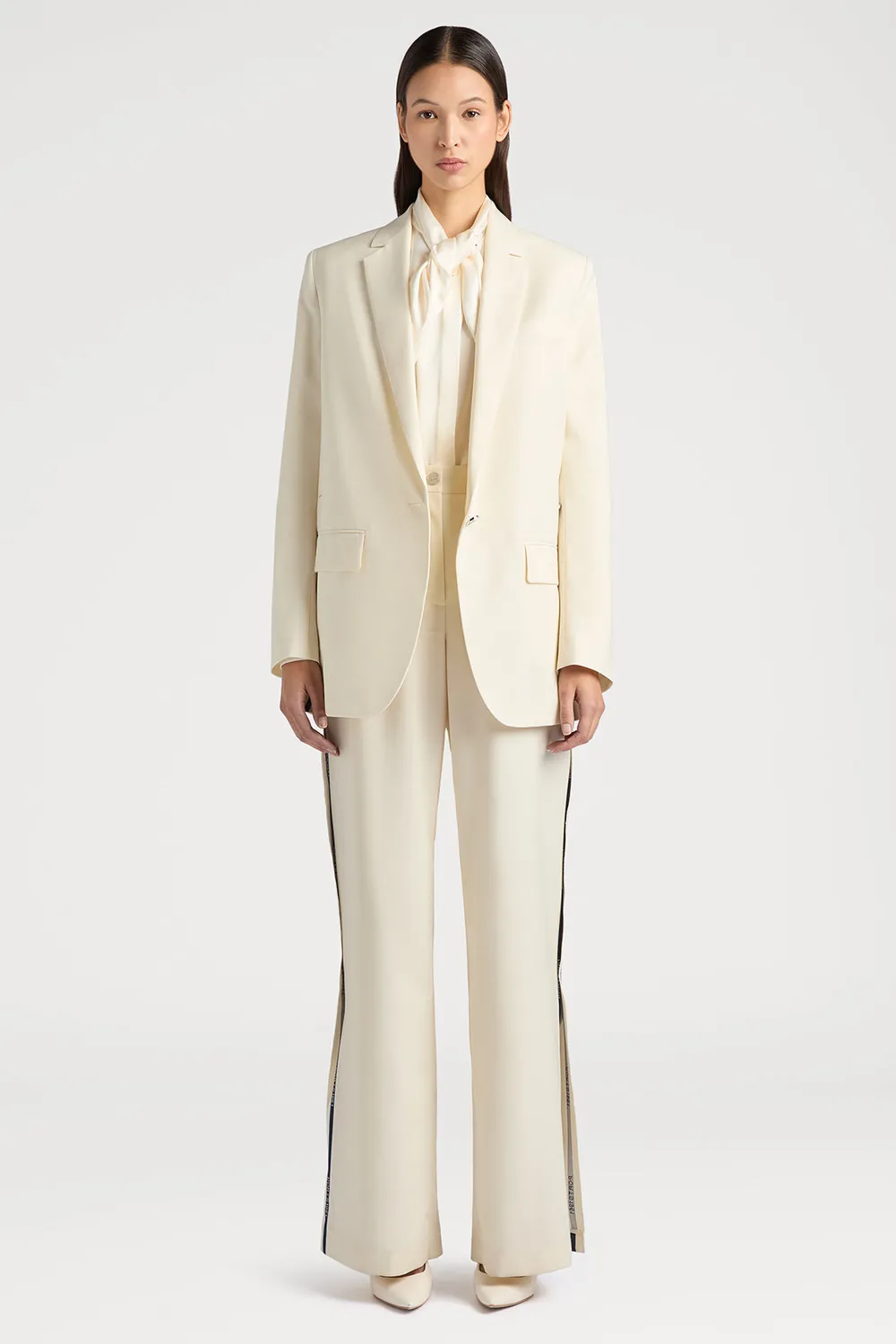 PORTS 1961 PW125BDB05 blazer avorio monopetto donna