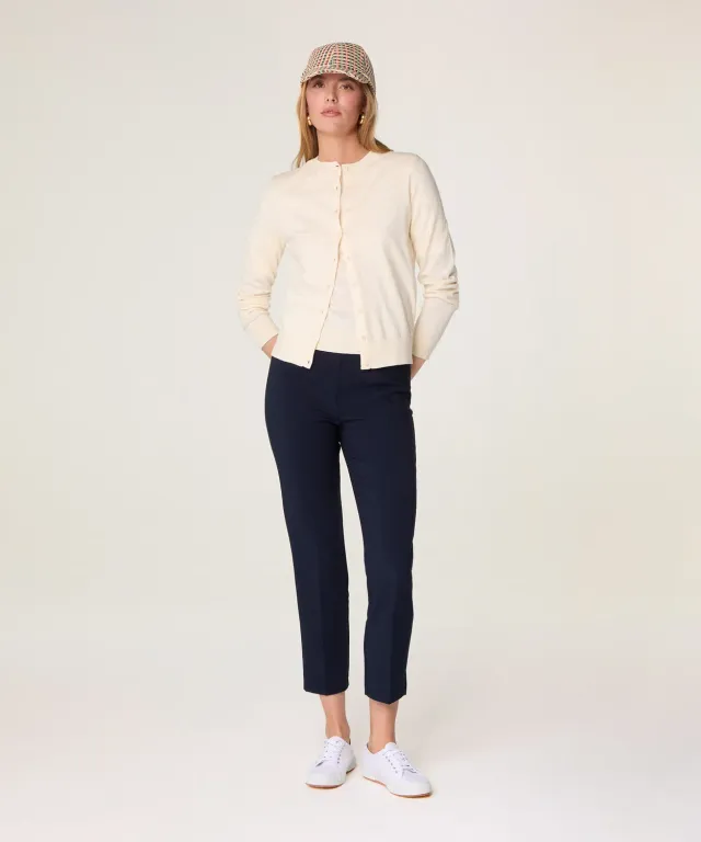 Rodier Twin-Set Cotone Maglia + Cardigan Bianco Ecru