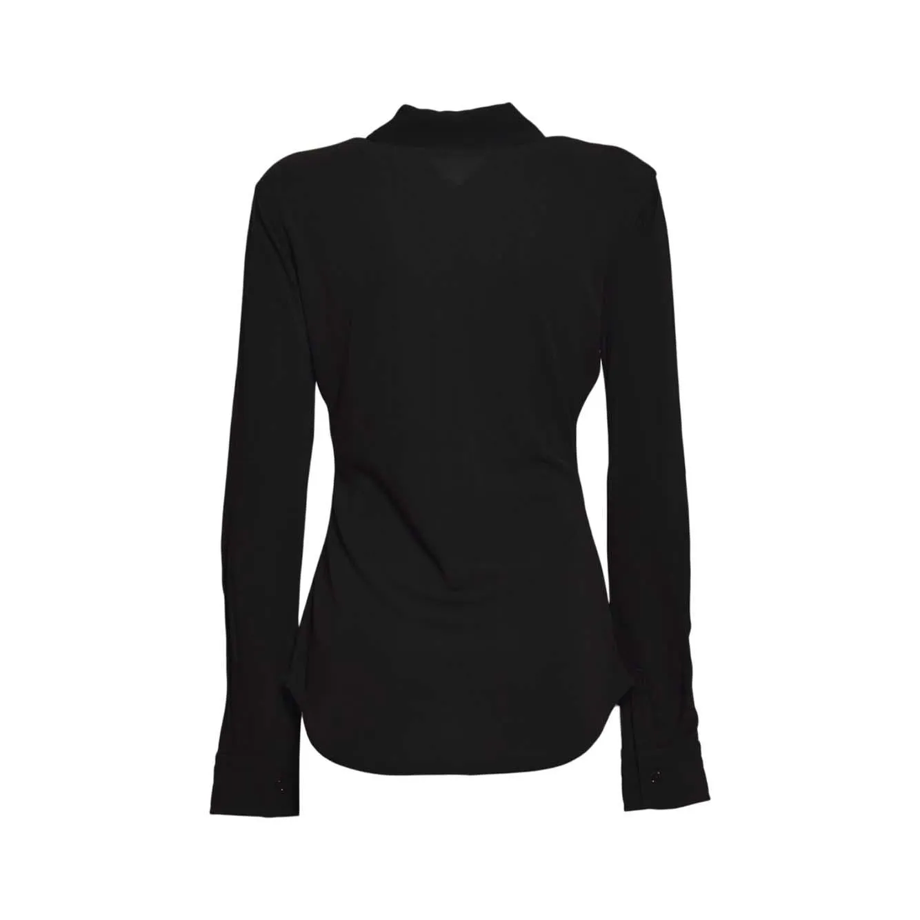 Lemaire SH1196LJ1040 soft fitted shirt camicia nera viscosa