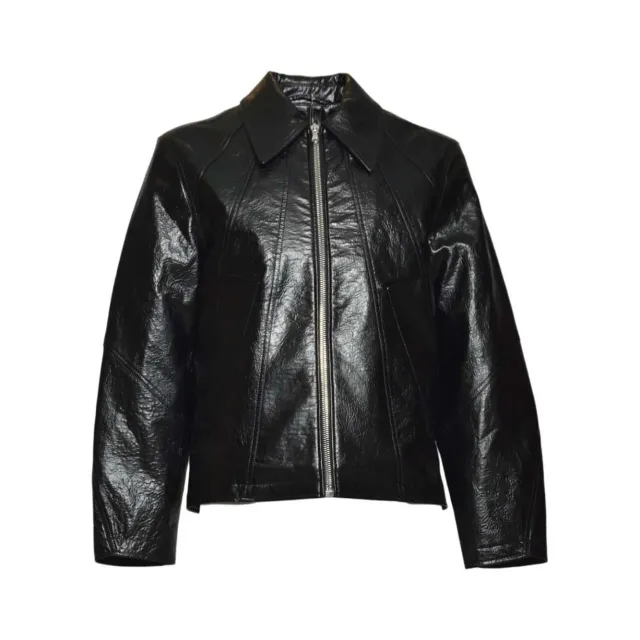 Séfr MSS25DUKEFAU Giacca Uomo Nera Faux Memory Leather