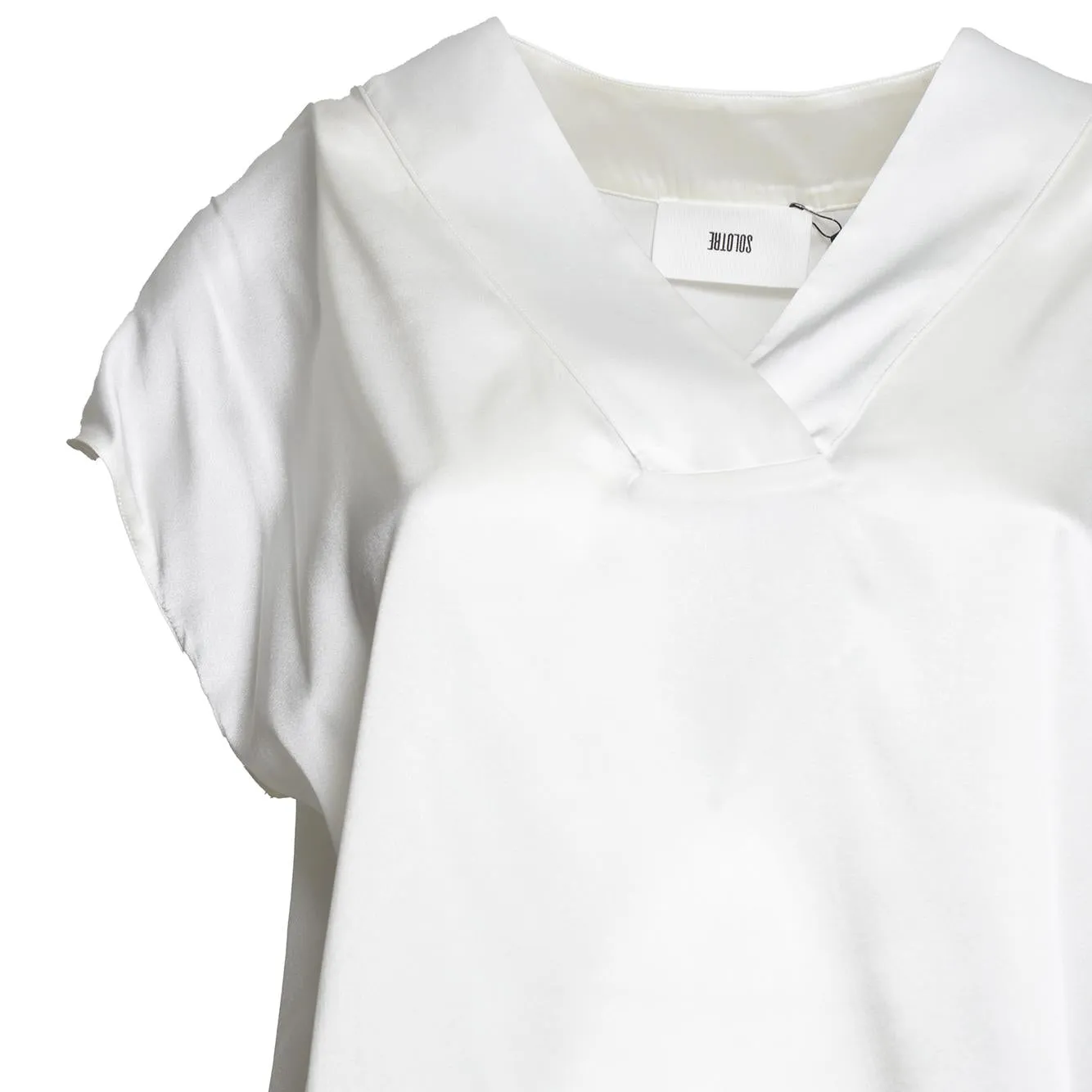 Solotre M1AB0091ABU021 t-shirt donna panna seta