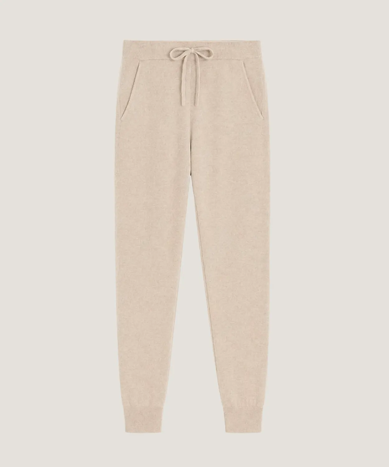 Rodier Jogging Pantaloni cashmere beige caviglia
