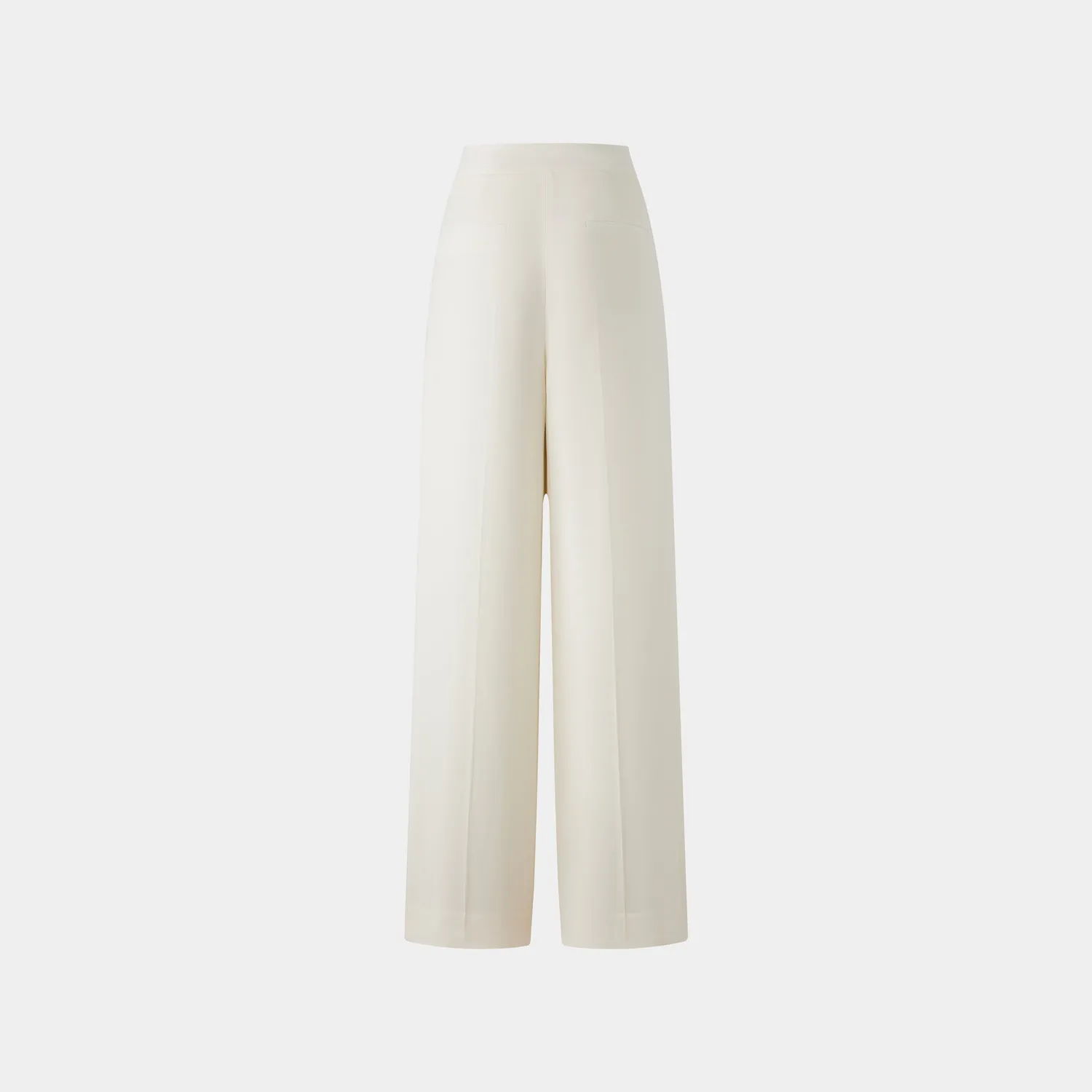 PORTS pantaloni palazzo panna pieghe donna vita alta