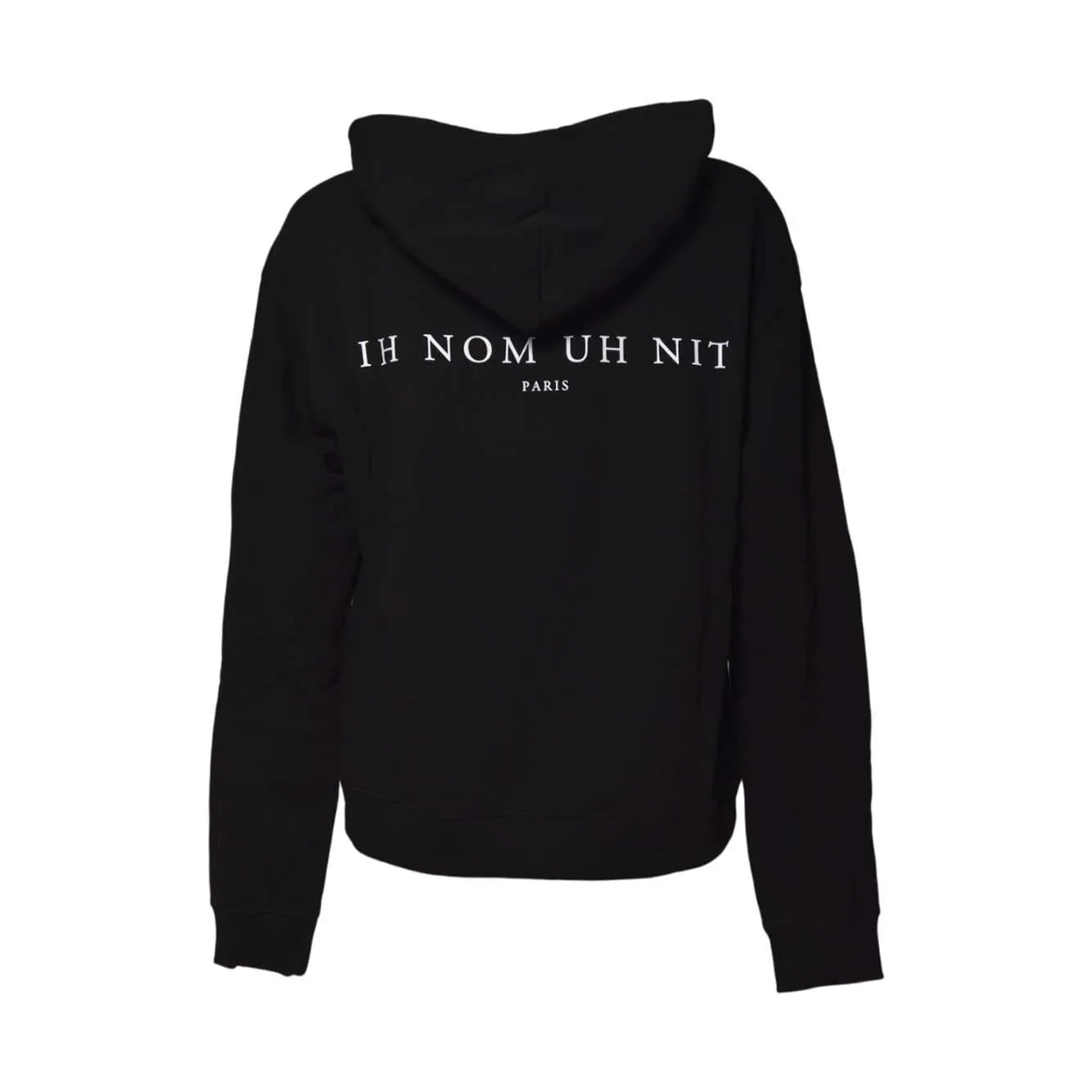 IH NOM UH NIT NUW25255 felpa uomo nera cappuccio