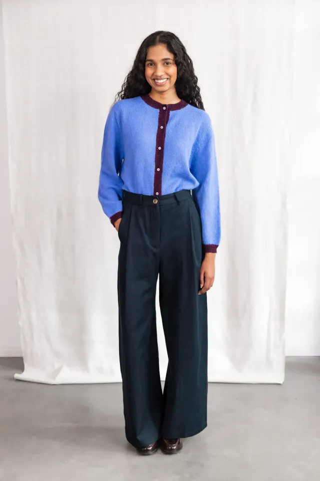 Jyoti - Fair Works Anaar pantaloni palazzo neri cotone