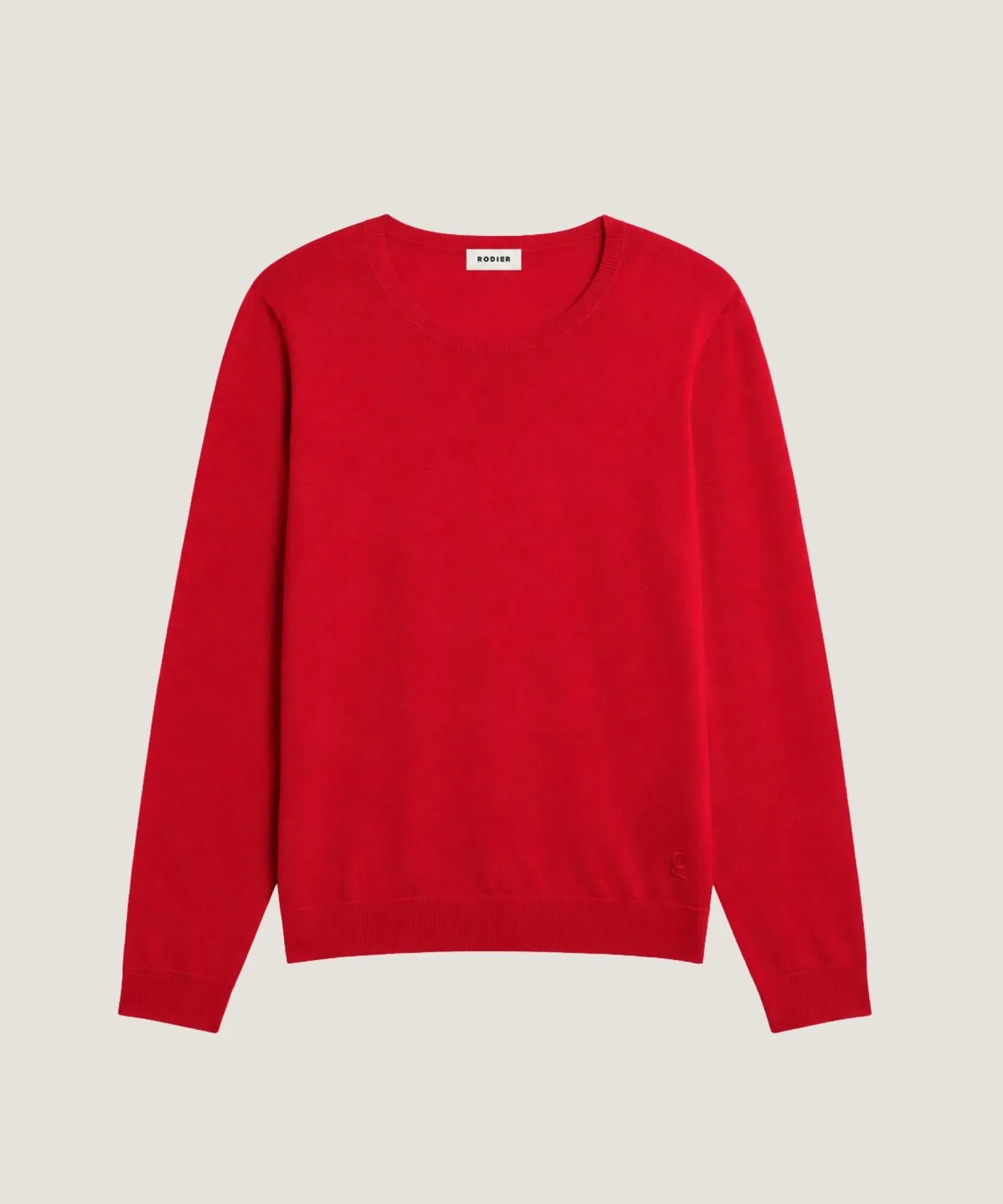 Rodier maglione girocollo lana merino rosso