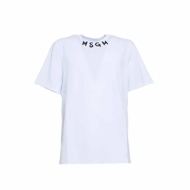 MSGM Logo 3540MM103237798 t-shirt bianca cotone