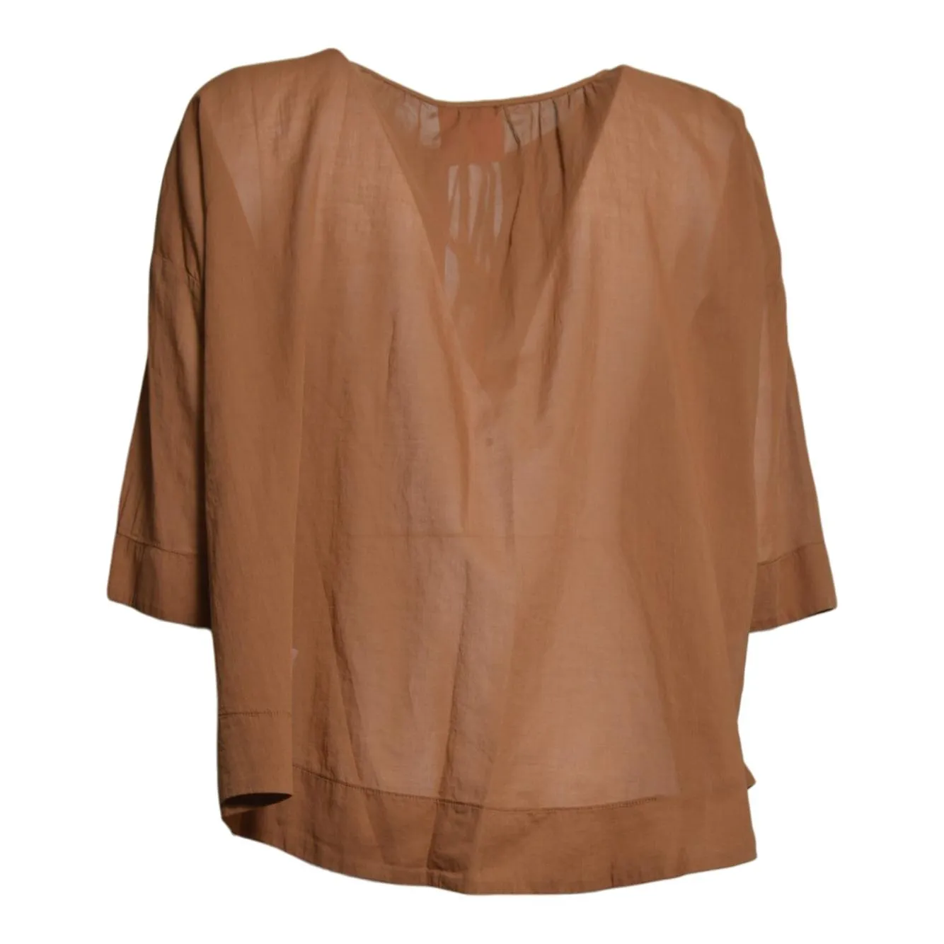 Merci CAM037 blusa marrone XS 100% cotone rust