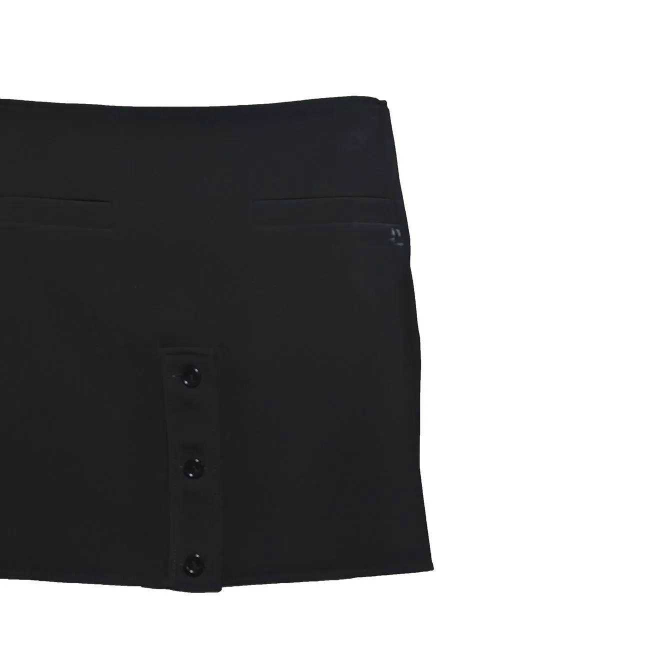 Courreges 126CJU330PL0159 minigonna nera bottoni