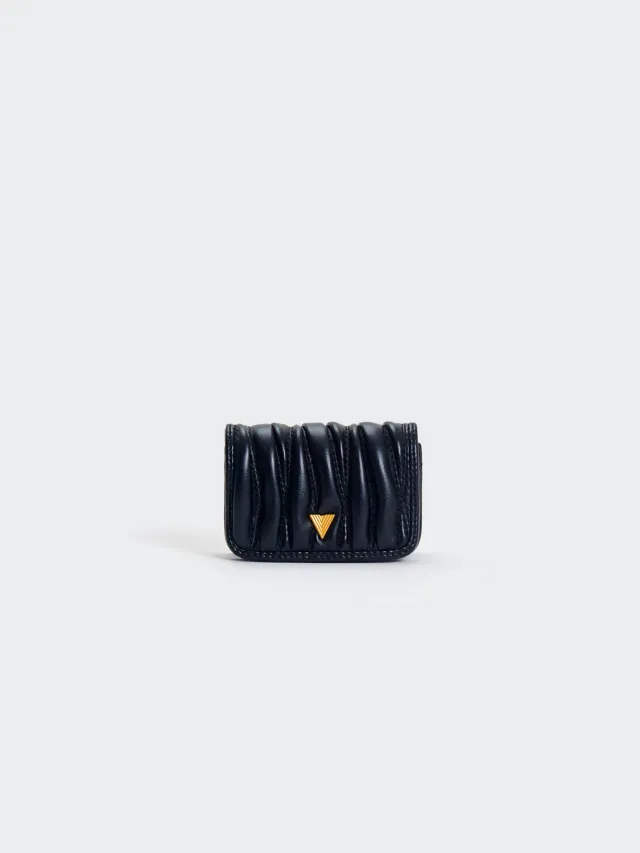 Vicolo Portafoglio Ecopelle Trapuntata Nero Taglia Unica