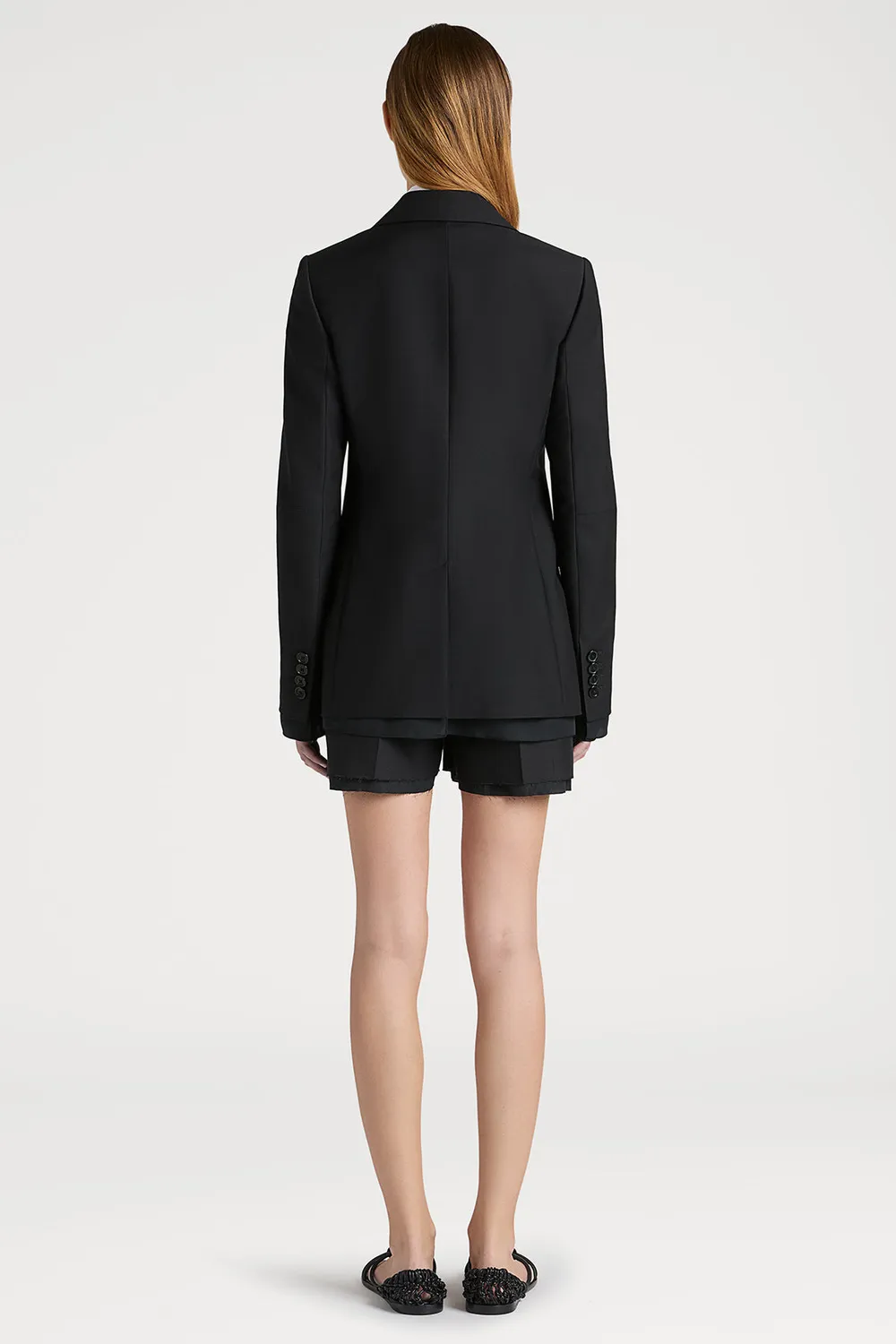 PORTS 1961 PW225BSB01 blazer nero lana monopetto