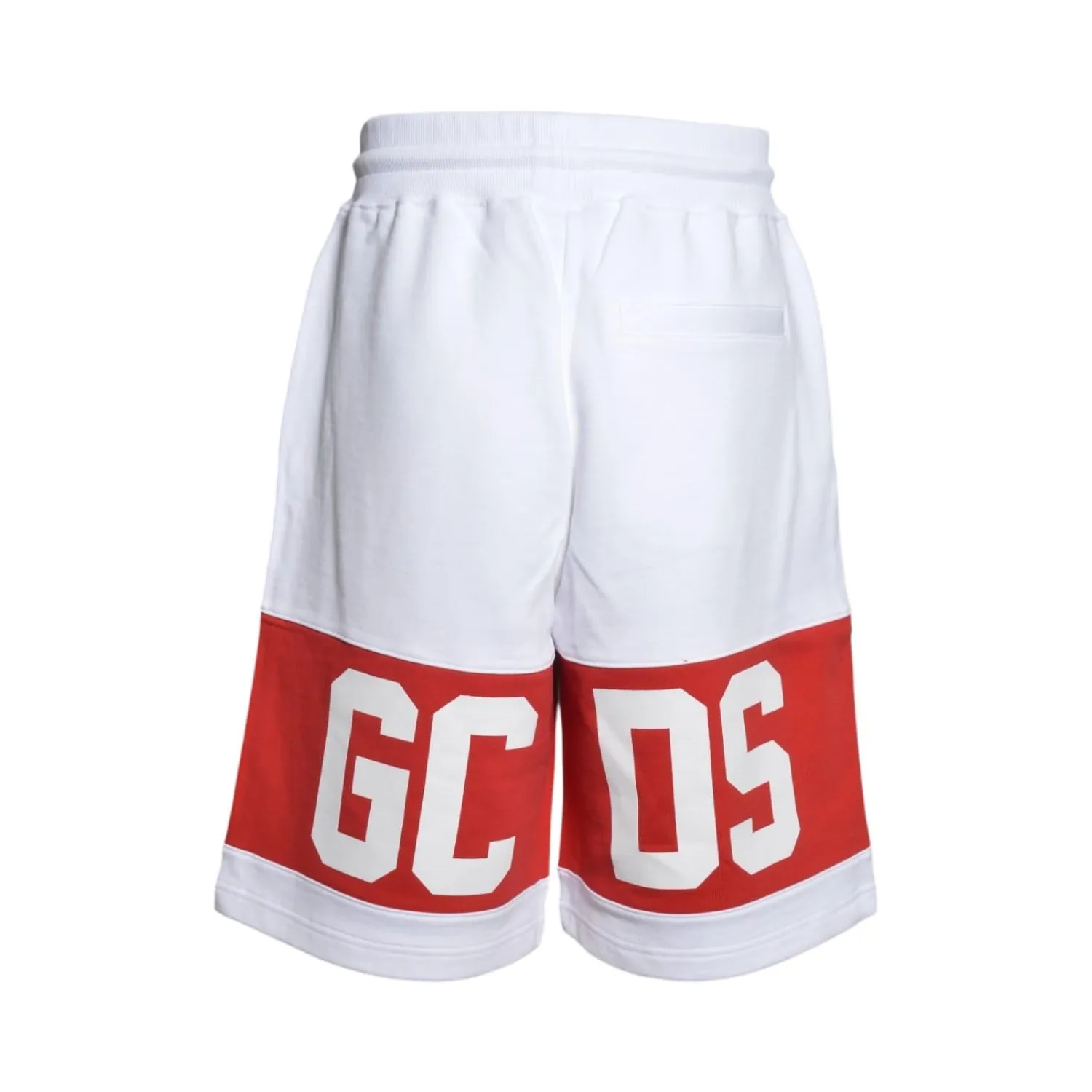 GCDS Z0MLQL228F004 bermuda bianco rosso