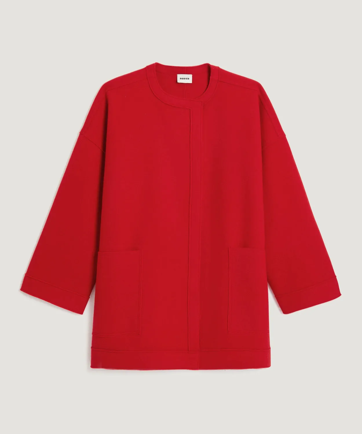 Rodier Cappotto oversize lana cotta rosso