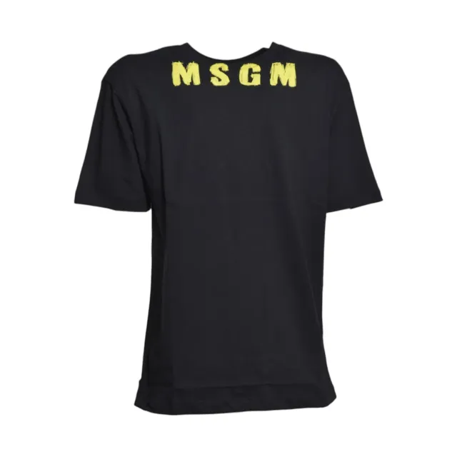 MSGM Junior F6MSJUTH017 t-shirt nera cotone 14 anni