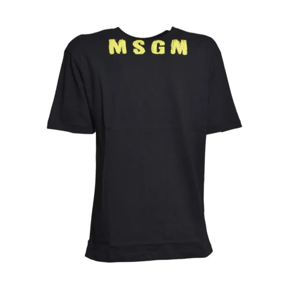 MSGM Junior F6MSJUTH017 t-shirt nera cotone 14 anni