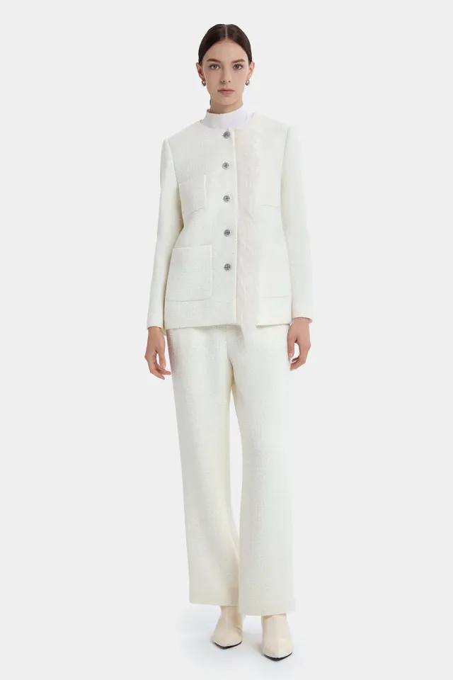 Ports LT9P055UFE011 pantaloni crema mix 6 classici lana
