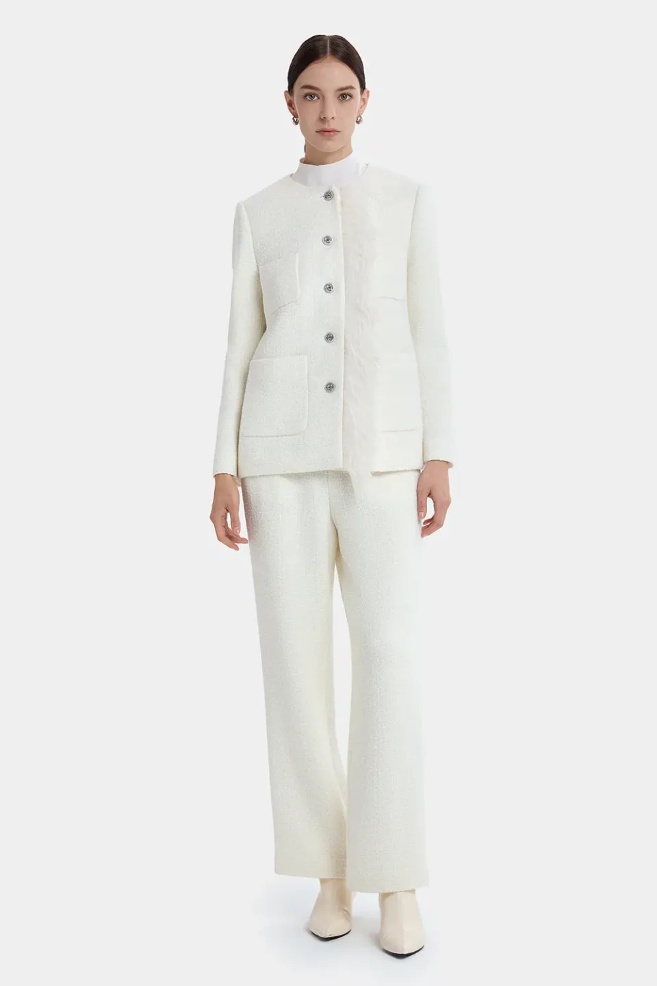 Ports LT9P055UFE011 pantaloni crema mix 6 classici lana