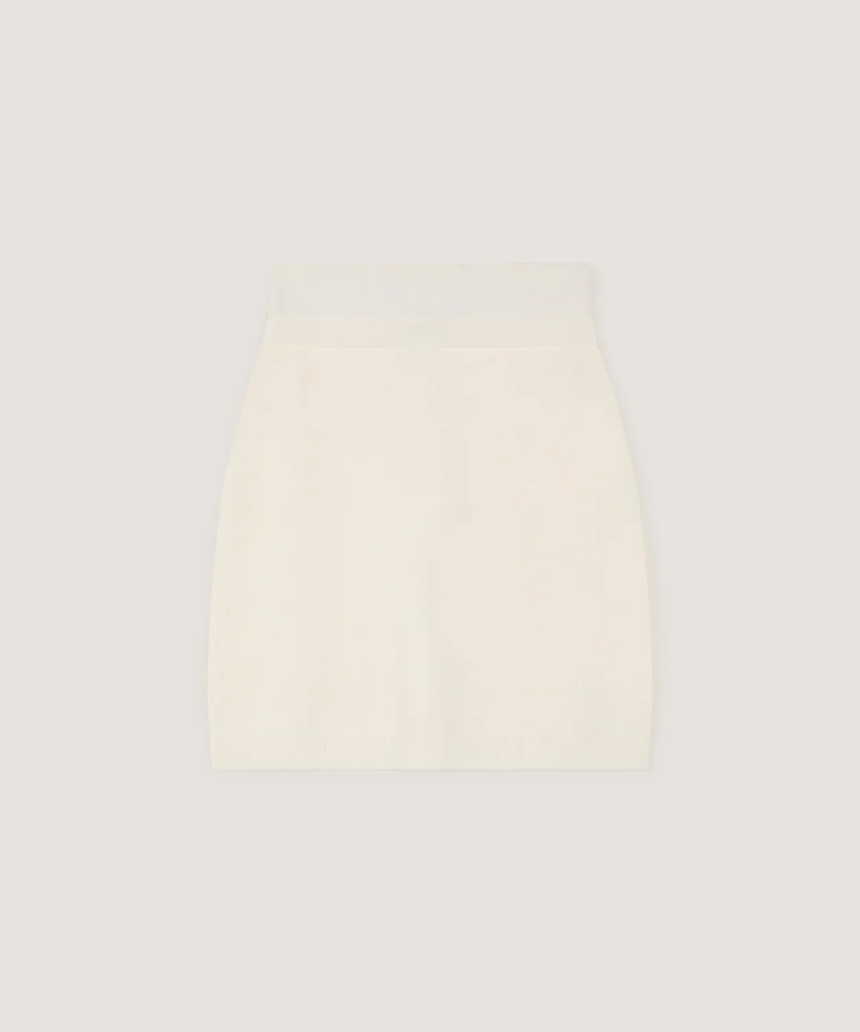 Rodier gonna corta maglia bianco ecru aderente