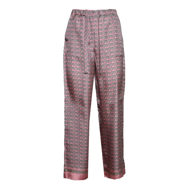 Max Mara Amelia 2629136012600 pantalone rosa seta