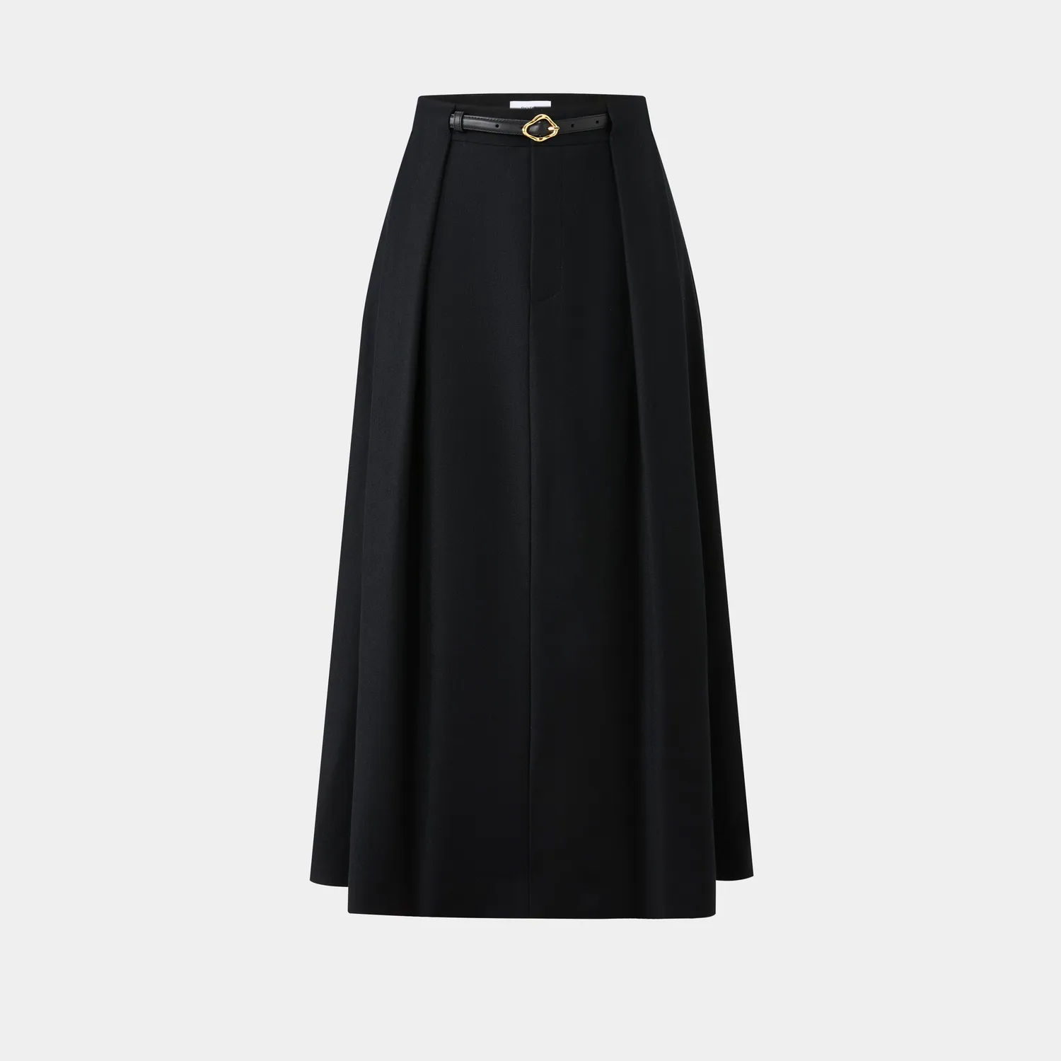 PORTS Wool Cashmere A-Line Skirt gonna nera 6 lana