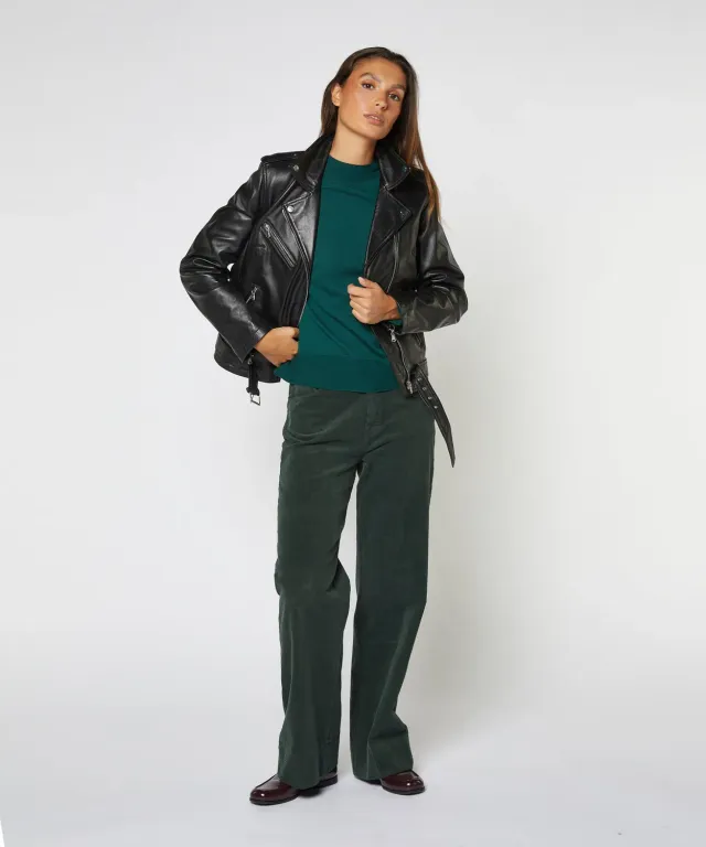Rodier giacca perfetta pelle nera slim
